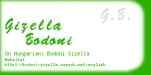 gizella bodoni business card